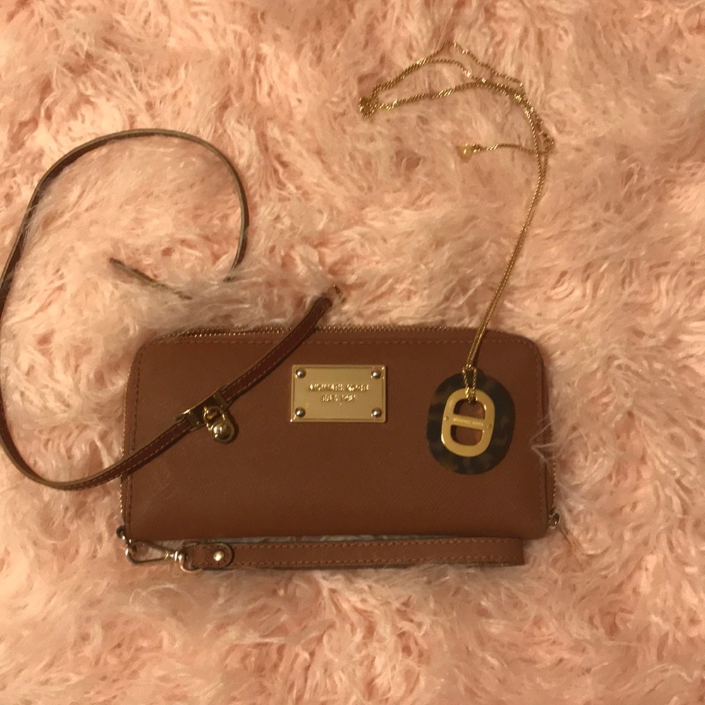 Michael kors wallet, necklace and leather wrap